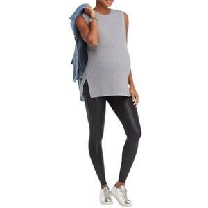 SPANX® MAMA MATERNITY FAUX LEATHER LEGGINGS